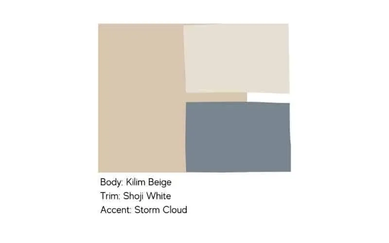 Kilim Beige SW 6106 paint swatch shown as an exterior body color
